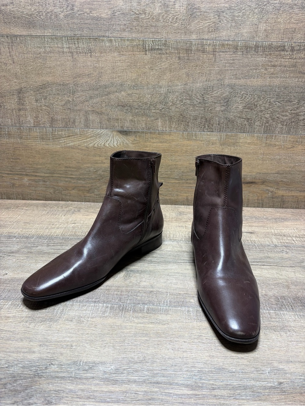 Talbots Dark Brown Leather Ankle Booties
